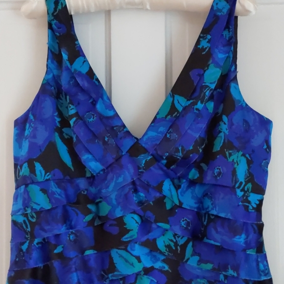 Black & Blue Flowered Dress (NWT) - Picture 2 of 6